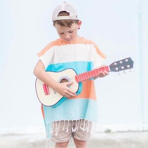 Poncho + Parker Kids Unisex Striped Poncho - 3-6Y